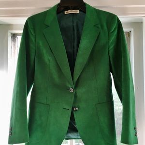 Unique vintage emerald green suede jacket size 6